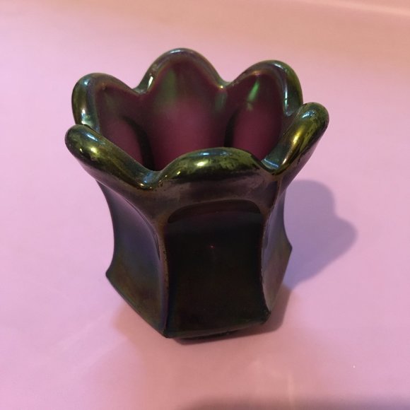 Vintage Amethyst Carnival Glass Toothpick Holder - Picture 9 of 16